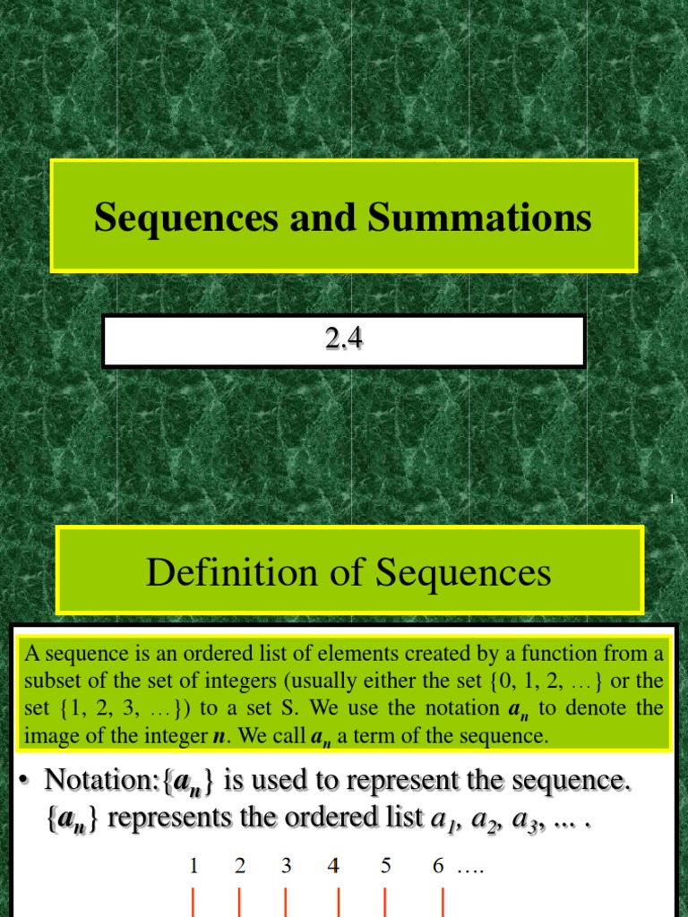Chapter-2.4-Part-1 | PDF | Sequence | Recurrence Relation