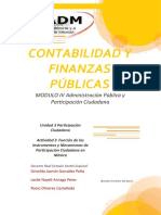 Contabilidad Y Finanzas Públicas: MODULO IV Administración Pública y Participación Ciudadana