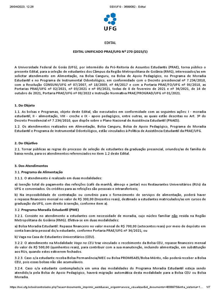 Edital Unificado 270 de 20231 PDF