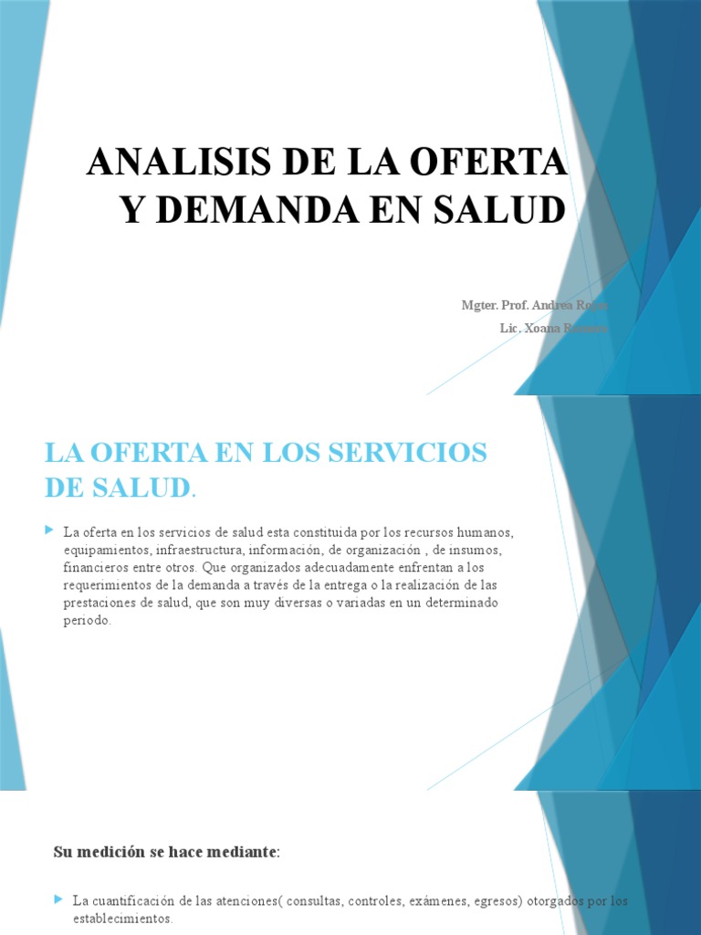 Análisis de Oferta y Demanda en Salud | PDF | Gestión de recursos ...
