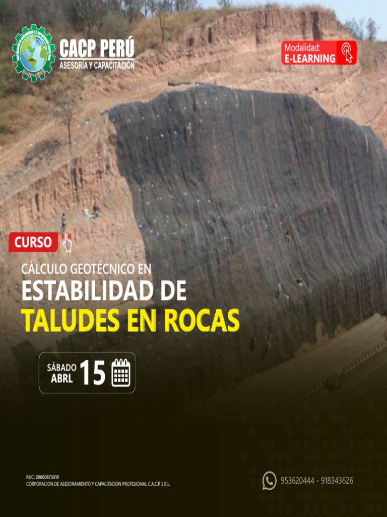 Mod 07 Cálculo Geotécnico en Estabilidad de Taludes en Rocas 2023 - 1 ...