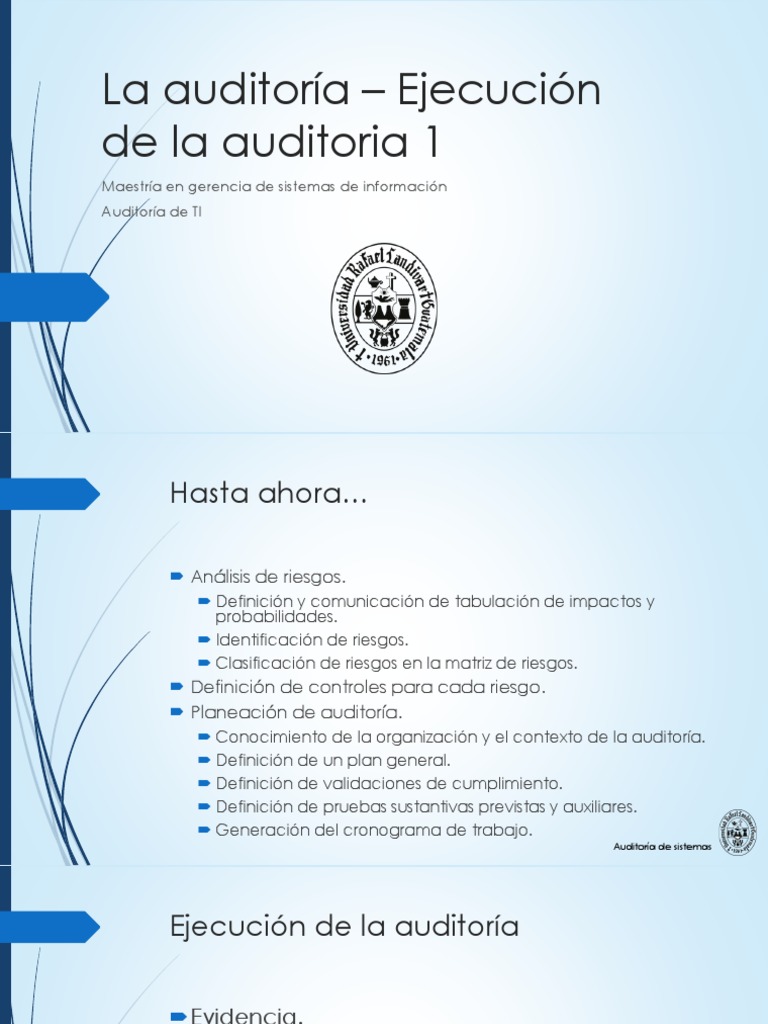 S4 - La auditoría - Ejecución de la auditoría 1 | PDF