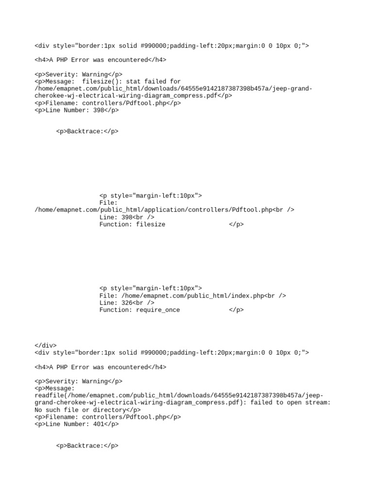 Jeep Grand Cherokee WJ Electrical Wiring Diagram Compress PDF