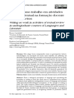 A escrita como trabalho em atividades de revisão textual na formação docente inicial em Letras