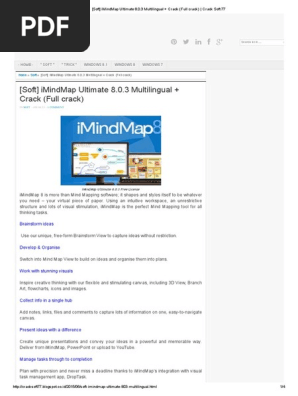 Soft) IMindMap Ultimate 8.0 | PDF | Software | Computing