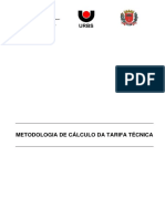 4 Metodologia de Calculo Da Tarifa Tecnica