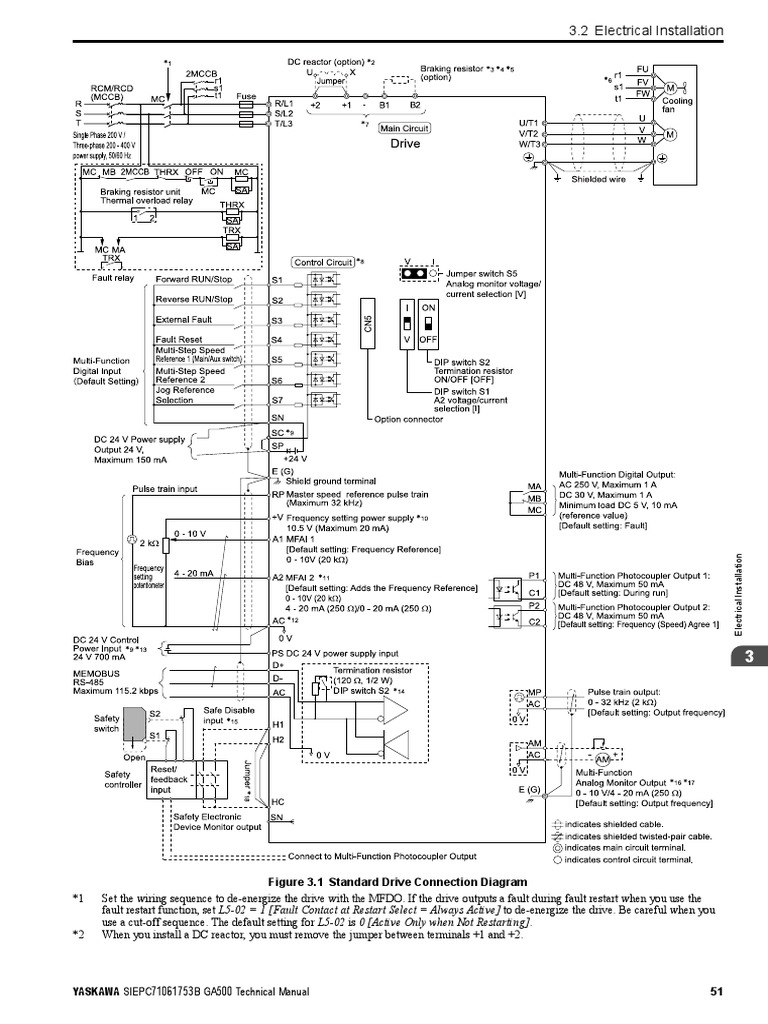 GA500 Technical Manual 51 100 PDF Power Supply Electrical Wiring