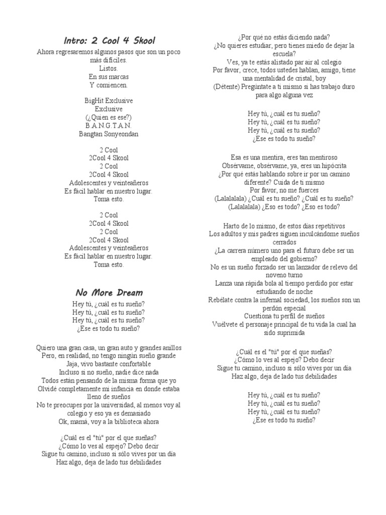 BTS Letras | PDF