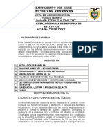 Acta de Asamblea Extraordinaria Modificacion de Estatutos de Una Junta de Accion Comunal