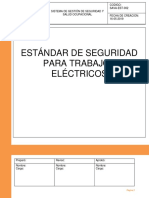 Sava-Est-002 Estándar de Seguridad para Trabajos Eléctricos