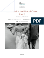 The Church Is The Bride of Christ Part 2