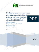 CU00336A Finalizar Programa Visual Basic End Unload Exit Sub Ejemplos