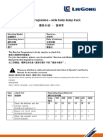 Service Programme Checklist-Wide Body Dump Truck