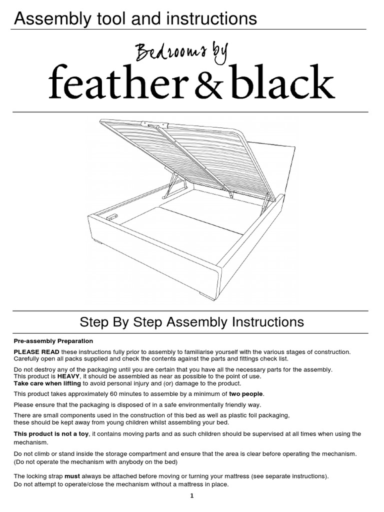 Ottoman Assembly Instructions | PDF | Screw | Manufactured Goods