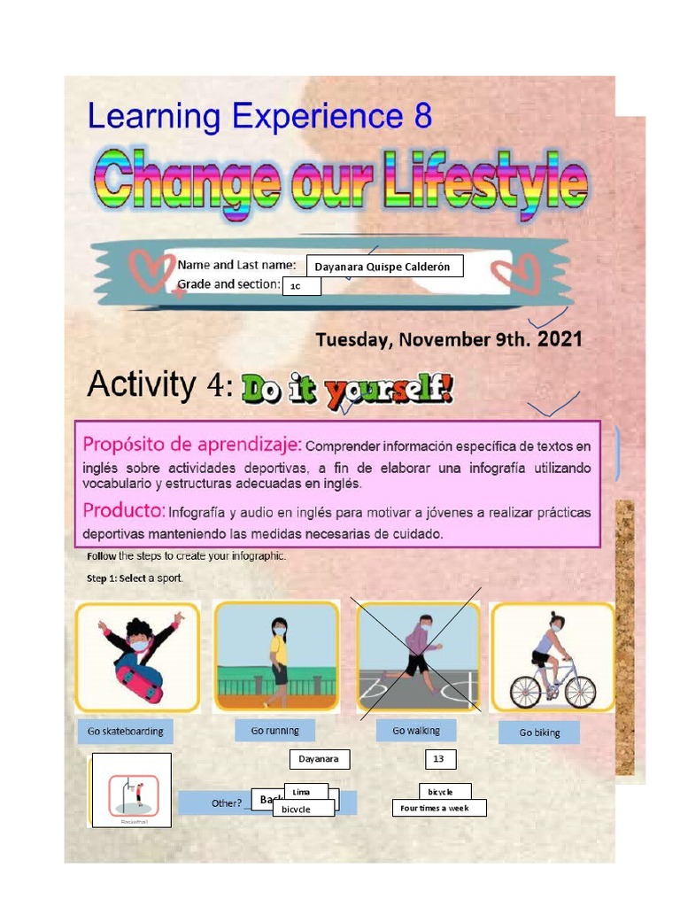 ACTIVITY 4 - Let's Change Our Lifestyle | PDF
