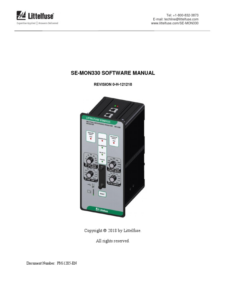 Littelfuse ProtectionRelays SE MON330 Manual | PDF | Usb | Device Driver