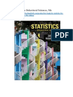 Test Bank For Statistics For The Behavioral Sciences 5th Edition