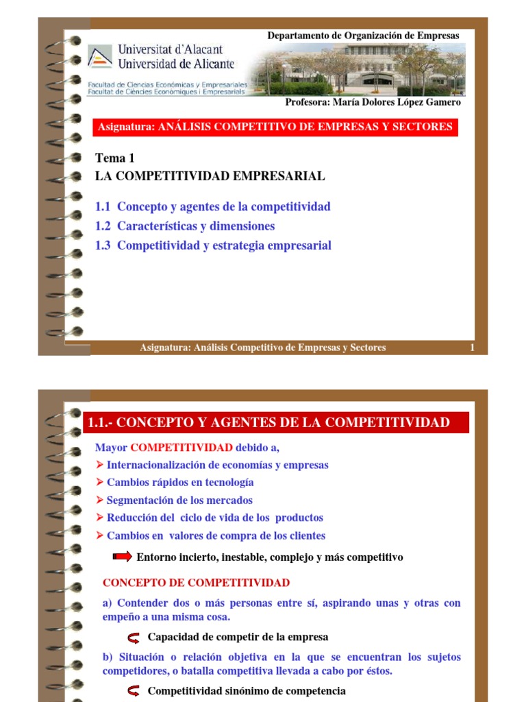 Conceptos Clave de Competitividad Empresarial | PDF | Mercado (economía ...