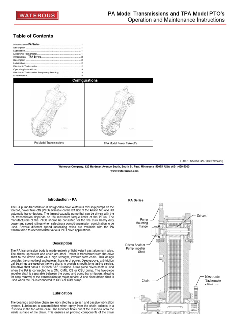 PA and TPA Model Transmission Guide | PDF | Mechanical Engineering ...