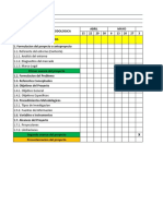 CRONOGRAMA - PROYECTO FORMATIVO