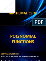 POLYNOMIAL FUNCTION Binomialtheorem Remaindertheorem