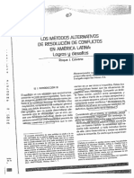 OBLIGATORIA CLASE 5 - ROQUE CAIVANO. Los Métodos Alternativos de Resolución de Conflictos en América Latina