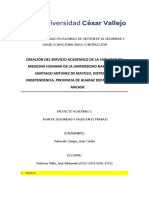 Informe de Trabajo Escalonado de Gestion de La Seguridad y Salud Ocupacional en La Construcción