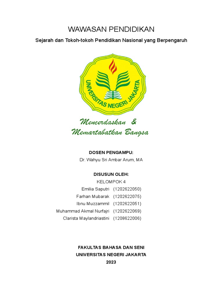 WP - Sejarah Dan Tokoh-Tokoh Pendidikan Nasional Yang Berpengaruh | PDF