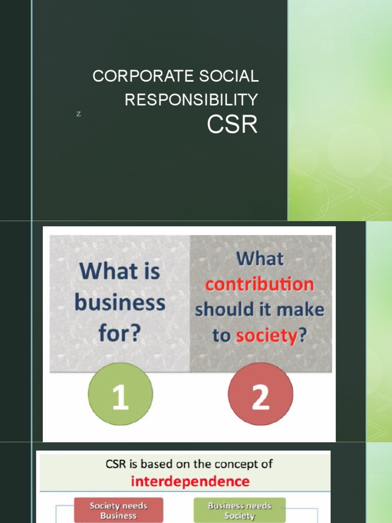 Corporate Social Responsibility | PDF