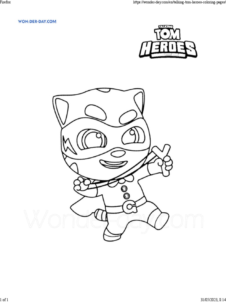 Talking Tom Heroes Coloring Pages | PDF
