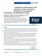 Biomarkers of Subclinical Inflammation and Increases in Glycaemia, Insulin Resistance and Beta-Cell Function in Non-Diabetic Individuals The Whit