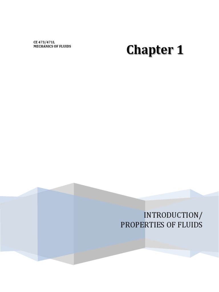 Fluid Mechanics: Properties Overview | PDF | Fluid Mechanics | Liquids