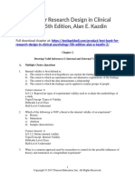 Test Bank For Research Design in Clinical Psychology 5th Edition Alan e Kazdin 2