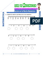 Ejercicios de Representación en La Recta Numérica para Niños de 5 Años