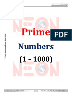(1 To 1000) Prime Numbers