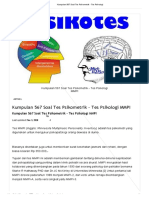 Tes Psikologi Mmpi Dan Jawabannya