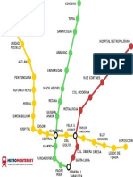 PDF Líneas Del Metro - Mapa Con Estaciones y Calles de La CDMX, Guadalajara y Monterrey