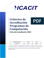 Criterios de Acreditación Programas de Computación 2020 - ICACIT - CAC - Criterios