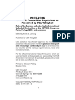 2005-2006 USA Volleyball Domestic Competition Regulations