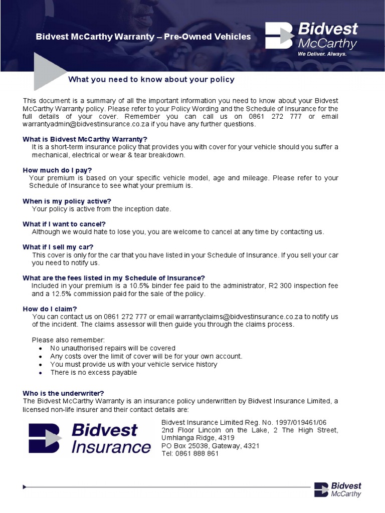 Policy Schedule PDF Steering Insurance