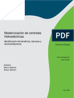 Modernizacion de Centrales Hidroelectricas Identificacion de Beneficios Barreras y Recomendaciones