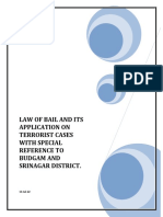 Law of Bail and Its Application On Terrorist Cases With Special Reference To Budgam and Srinagar District (Repaired)