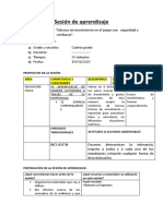 Sesión de Aprendizaje EDUCACIÒN FISICA