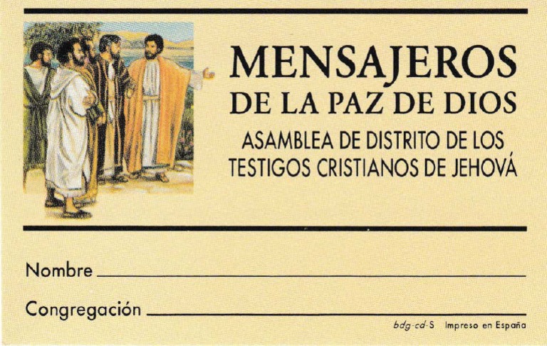 1996 - AD - Mensajeros de La Paz de Dios - bdg-cd96 | PDF