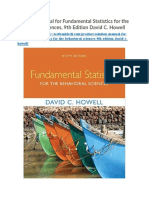 Solution Manual for Fundamental Statistics for the Behavioral Sciences 9th Edition David c Howell