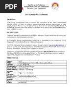 2018 Revised PESO Survey Form