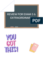 Review For Exam 3 & Extraordinary