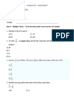 Test Grade 5 Fractions