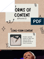 Forms and Types of Content