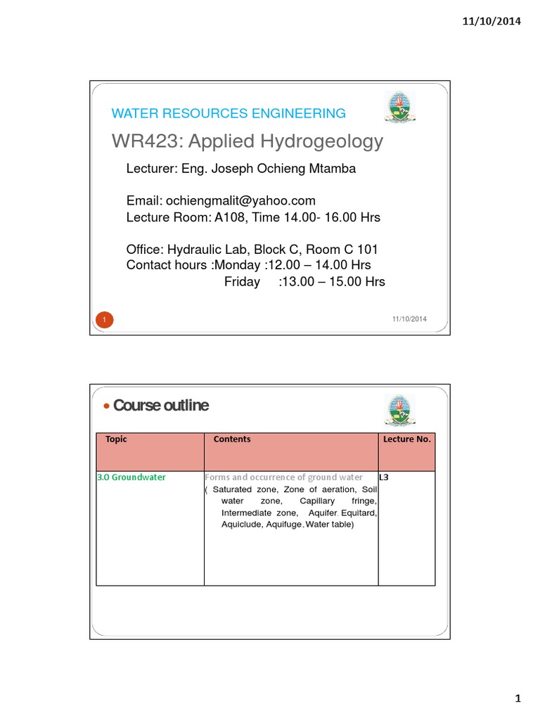 lecture-3-ground-water-occurance-and-aquifer-properties-pdf